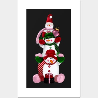 Snowman Family Posters and Art